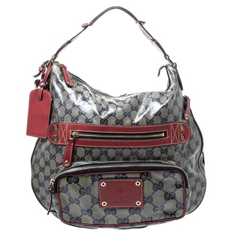 gucci red hobo bag|Gucci hobo bag navy blue.